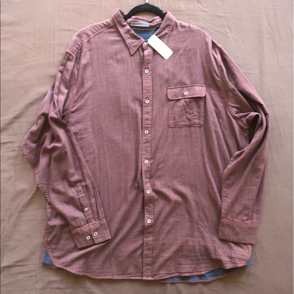 NWT TOMMY BAHAMA Plaid Havana Square Shirt